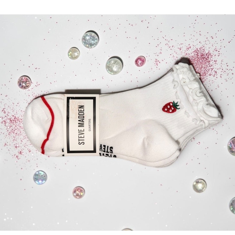 Steve Madden - 6 Pair Quarter Socks White - *NWT*